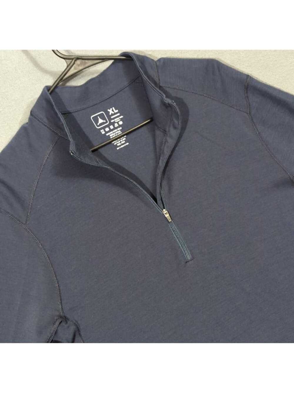 Triple Aught Design 1/4 Zip Pullover Mens XL Navy Merino Wool Performance T00561